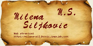 Milena Šiljković vizit kartica